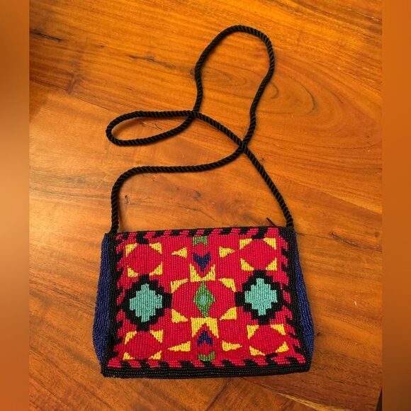 Gammon Shire Native American Tribal/S.W. glass beaded crossbody/clutch EUC - Picture 2 of 15